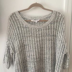 BCBG Generation Knit Top in Light Gray w/ Detail